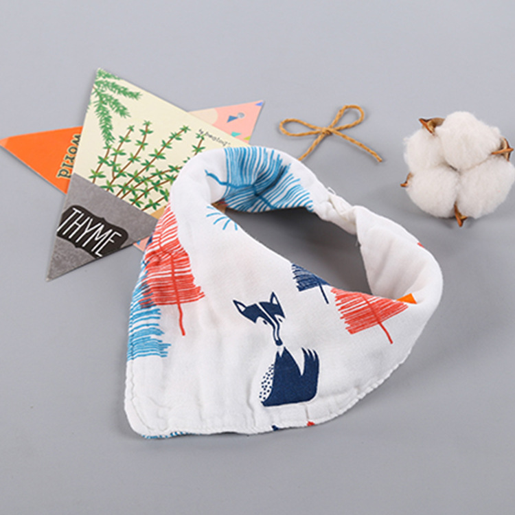 Soft Printed Baby's Mouth Towel Cartoon Triangle Towel