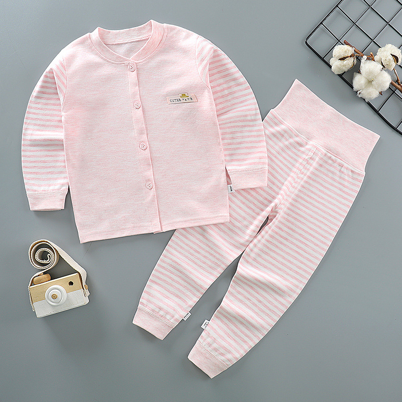 Autumn and winter children's cotton high-waist belly-protecting autumn clothes long trousers