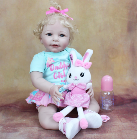 55cm Cloth Body Baby Rebirth Doll