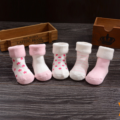 Newborn cotton children's socks terry socks