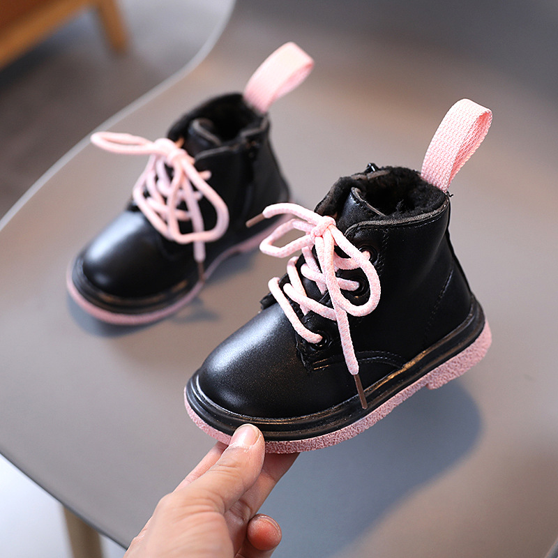 Children's Velvet Cotton Shoes Boy Martin Boots