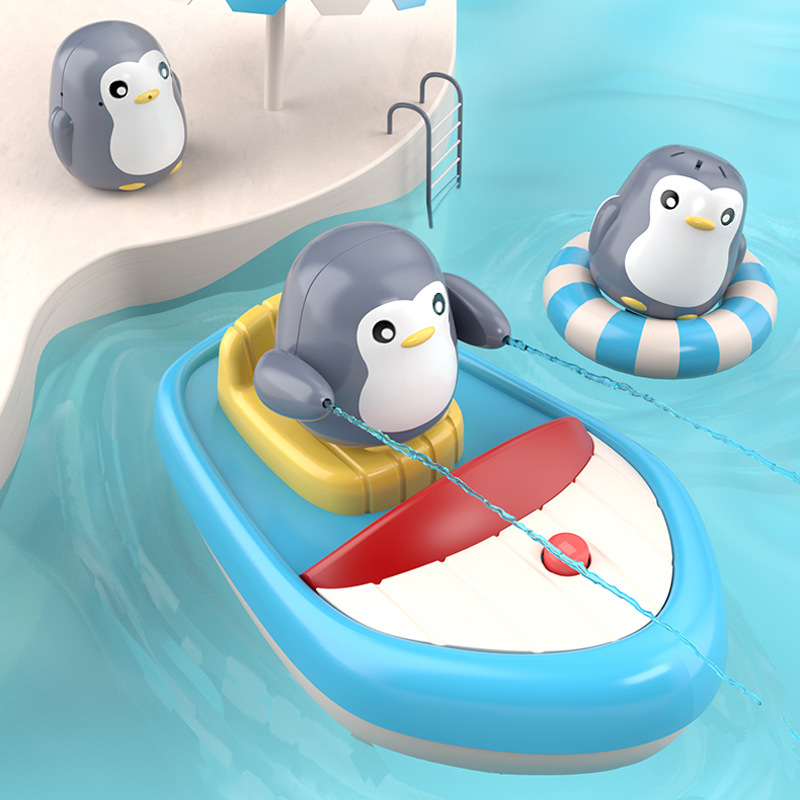 Children's Baby Bathing Electric Water Jet Penguin