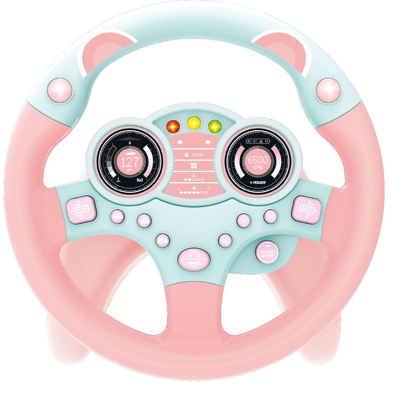 Co-pilot simulation steering wheel puzzle simulation toy