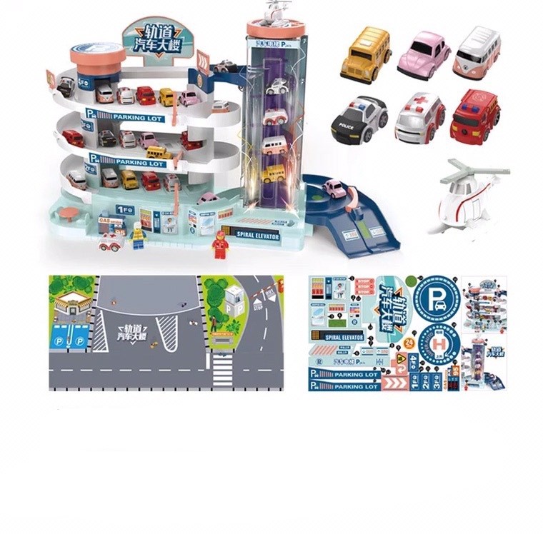 Parking Lot Rail Car Adventure Simulation Toy