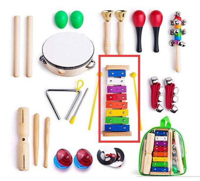 Musical Instrument Set Early Childhood Education Music Percussion Instrument Toy Combination 12 Piece Set Kindergarten Teaching Aids