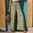 Fashionable Personalized Elastic Wide-leg Pants For Women
