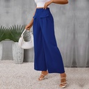 Autumn New European And American Blue Commuter Wide-leg Pants