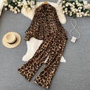 Women's Loose Pleated Lapel Shirt Suit