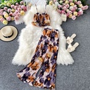 Thin Girl Floral Sling Top Two-piece Suit