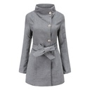 Women's Long Slim Fit Long Sleeve Woolen Coat