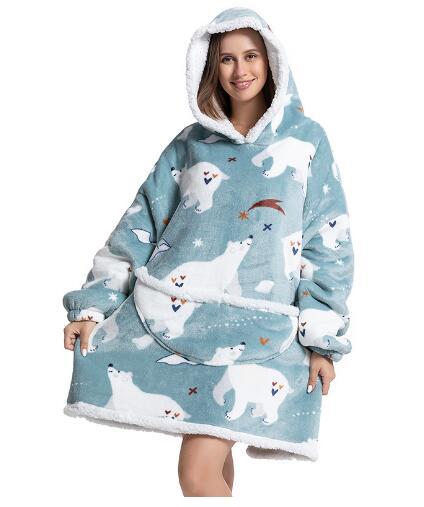 Hooded Pajamas TV Blankets Outdoor Warm Clothing