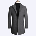 Business Casual Plus Cotton Wool Coat Men's Woolen Trench Coat
