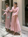 Temperament Waist Slim Knee-high Pleated Long Skirt
