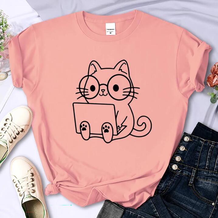 European And American Digital Printing Casual Short-sleeved T-shirt