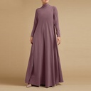 Women's Collage Long Sleeve Turtleneck Dress