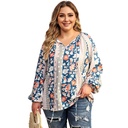 Fashion Loose Printed Long-sleeved Top Women