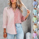 Striped Contrast Print Long-sleeved Cardigan