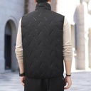 Autumn And Winter Men's Stand Collar Fleece-lined Thickened Lamb Wool Vest