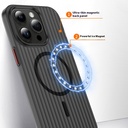 Magnetic Corrugated Frosted Grating Phone Case