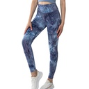 Tie-dye Printed Yoga Pants Summer High Elastic Nude Running Fitness