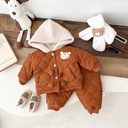 Baby Fleece-lined Warm Two-piece Suit Winter 