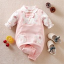 A stylish romper for children with a charming design and cartoon prints 