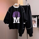 Medium And Large Children's Winter Sports Net Red Fashionable Winter Velvet Suit
