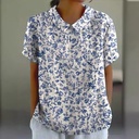 Summer Lapels Short Sleeve Elegant European And American Style Women Top