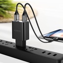 شاحن USB مزدوج المنافذ مع شاشة رقمية