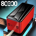 بنك طاقة خارجي بسعة 80000mAh مع أربع أسلاك