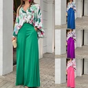 Women's Printed Casual Suit Loose Plus Size