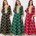 A dress with an elegant design and long sleeves.