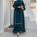 Luxurious and Elegant Dress with an Eastern Touch, Adorned with Sequins 