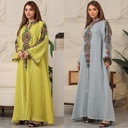 An elegant abaya dress with a luxurious modern style and an Islamic heritage touch