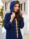 A modest abaya dress with luxurious Eastern touches that reflect elegance and charm 