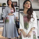 An authentic Arabian abaya with an elegant Islamic design and luxurious touches inspired by Eastern heritage