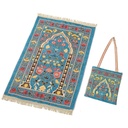 Experience a unique spiritual journey with a luxurious prayer rug inspired by authentic Arabian artistry