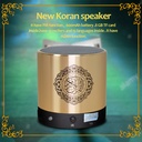A modern-designed wireless Bluetooth speaker for playing Quran recitations with pure sound quality