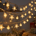 سلسلة أضواء LED على شكل نجوم لتزيين رمضان