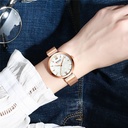 Elegant women's watch with a simple design, featuring quartz movement and an alloy construction