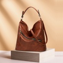 European-Style Oily Leather One-Shoulder Messenger Handbag