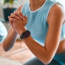 P74 Smartwatch with an elegant design, featuring Bluetooth calls, heart rate monitoring, blood pressure and oxygen level measurement, along with comprehensive health, sleep, and fitness tracking
