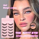 5-Pair Set of False Eyelashes – New and Trendy Design, Natural and Lightweight Look Inspired by Korean Makeup