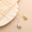 Modern Titanium Steel Necklace – Elegant Design Combining Water Drop and Heart Shapes