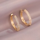 Luxurious Zircon Earrings with an Elegant Design – Electroplated for a Long-Lasting Chic Look, Adding a Touch of Charm and Modern Luxury