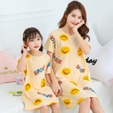 Soft cotton nightdress with a modern and elegant design, combining comfort and style for mother and daughter