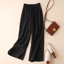 Women's wide-leg cotton pants with a modern and practical European design, offering comfort and style for a standout everyday look 