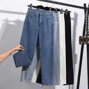 Women's High-Waisted Short-Length Straight-Leg Jeans – Elegant and Comfortable