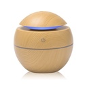 Ultrasonic air humidifier, eco-friendly, featuring a unique mushroom head design with a wood grain finish, operates quietly without noise
