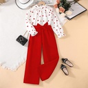 Spring Girls' Outfit – Long Sleeve Blouse with Matching Pants